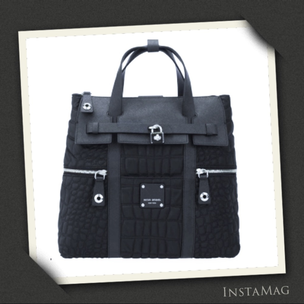 HENRI BENDEL Black Jetsetter Convertible Backpack